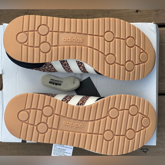 Adidas Leopard Animal Print 3 Stripes Casual Sneaker - US Womens 7 | 7.5   NEW - Picture 8 of 10